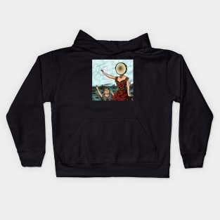 In The Aeroplane Over The Sea Comic Style Kids Hoodie